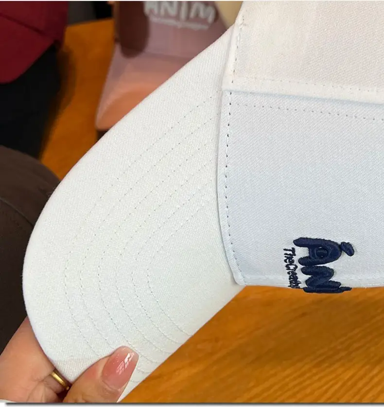 Women's K-Style Beige Baseball Cap with Embroidered Logo — feature 7