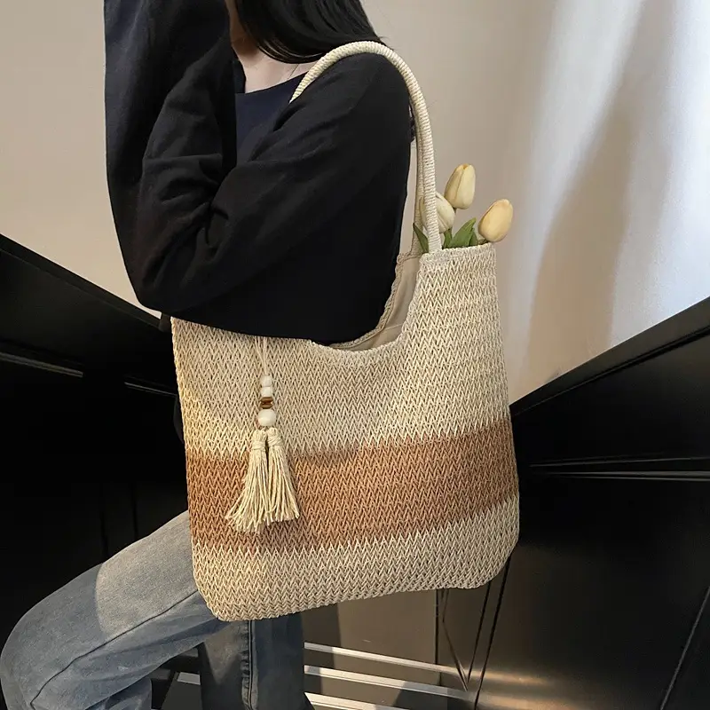 Nobari Jacquard Shoulder Bag 2025 Spring Large Capacity - Image 5