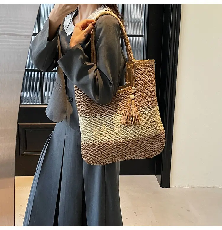 Nobari Jacquard Shoulder Bag 2025 Spring Large Capacity — feature 10