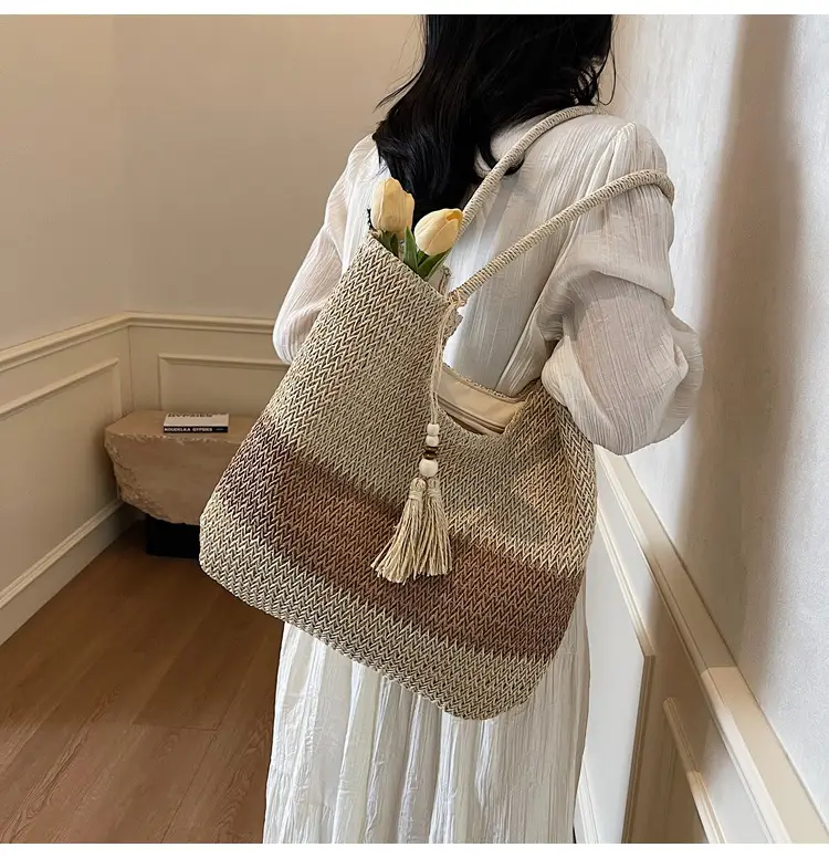 Nobari Jacquard Shoulder Bag 2025 Spring Large Capacity — feature 14