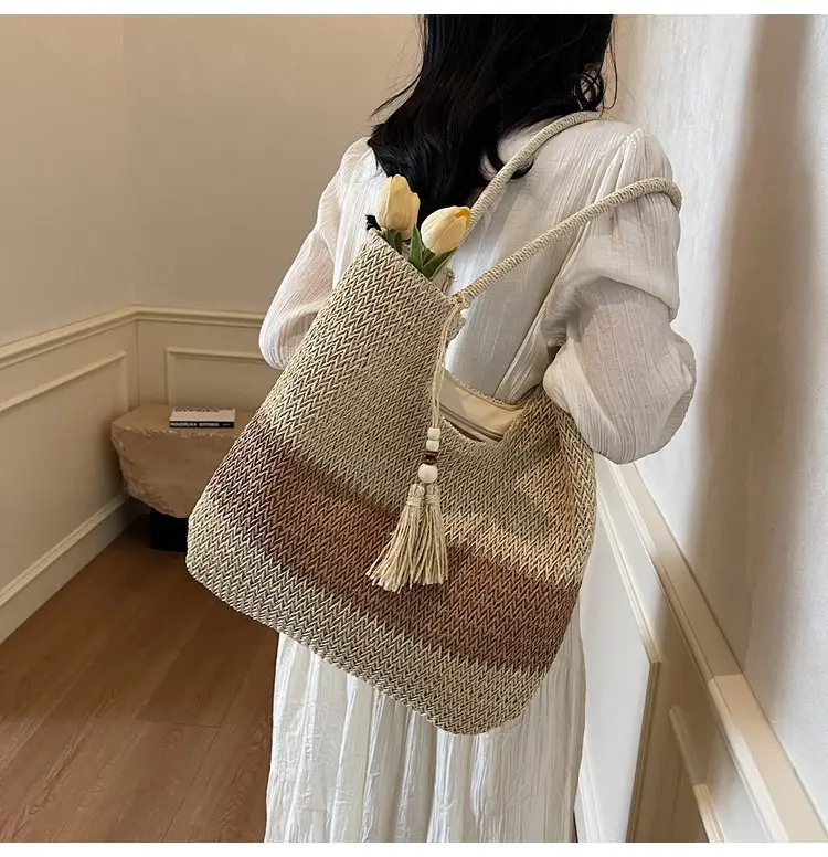 Nobari Jacquard Shoulder Bag 2025 Spring Large Capacity — feature 15