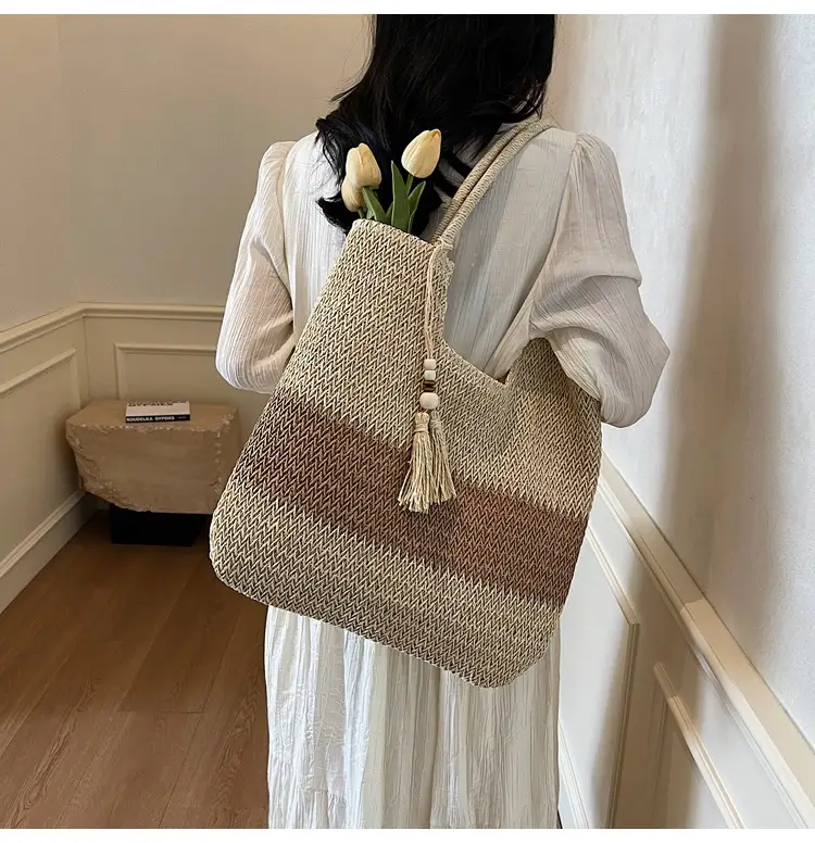 Nobari Jacquard Shoulder Bag 2025 Spring Large Capacity — feature 16