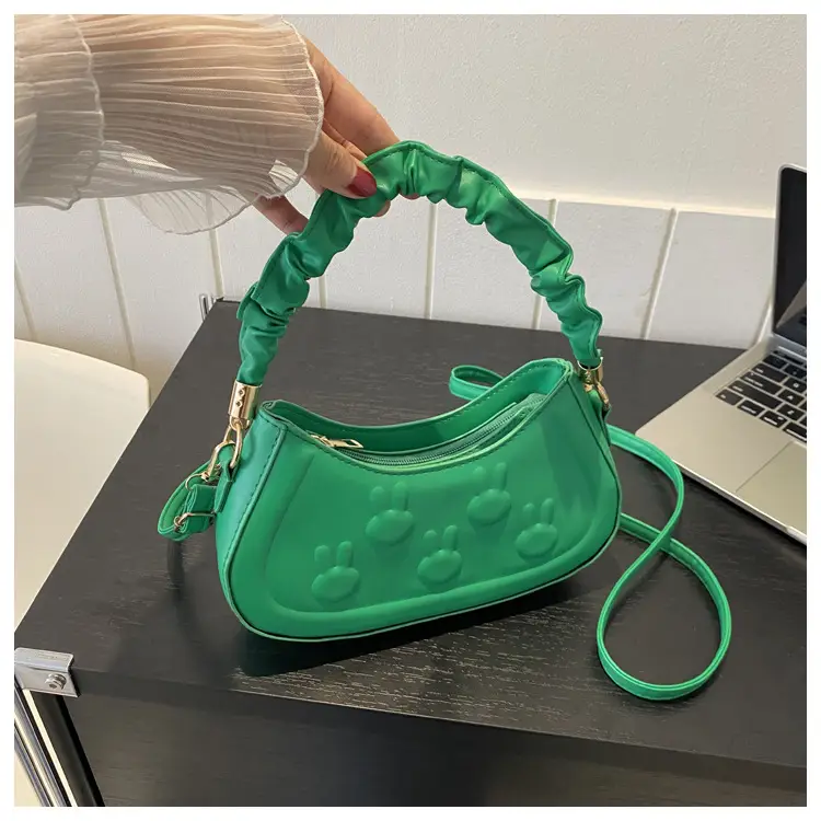 Green Bunny Embroidered Shoulder Bag for Women — feature 12