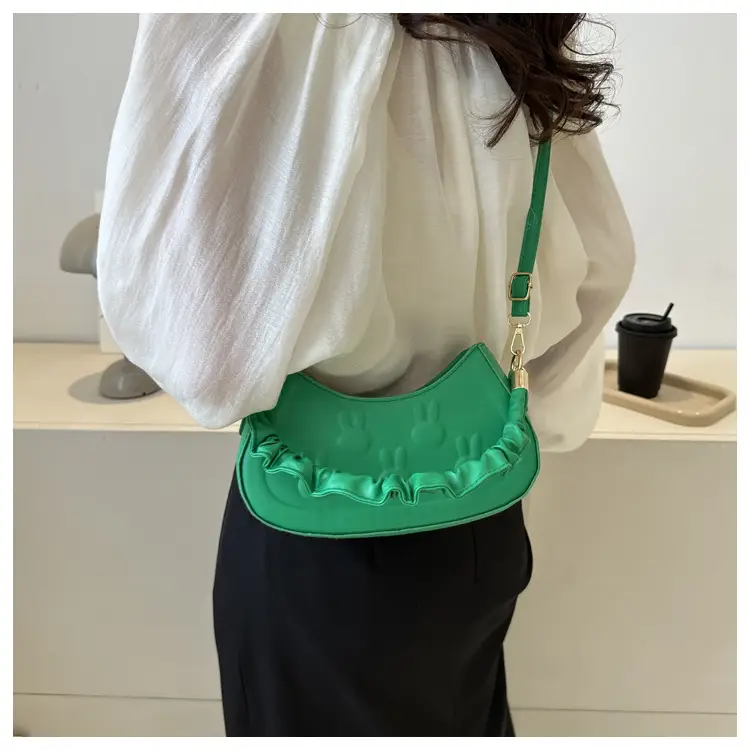 Green Bunny Embroidered Shoulder Bag for Women — feature 17