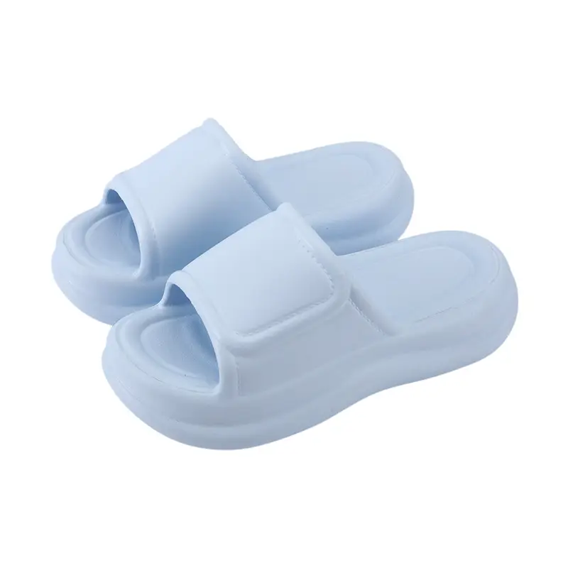 Thick Bottom Slip-on Slippers for Women's Summer Student Dormitory Fashionable Outer Wear Non-slip Simple Solid Color Seaside Beach Sandals - Image 8