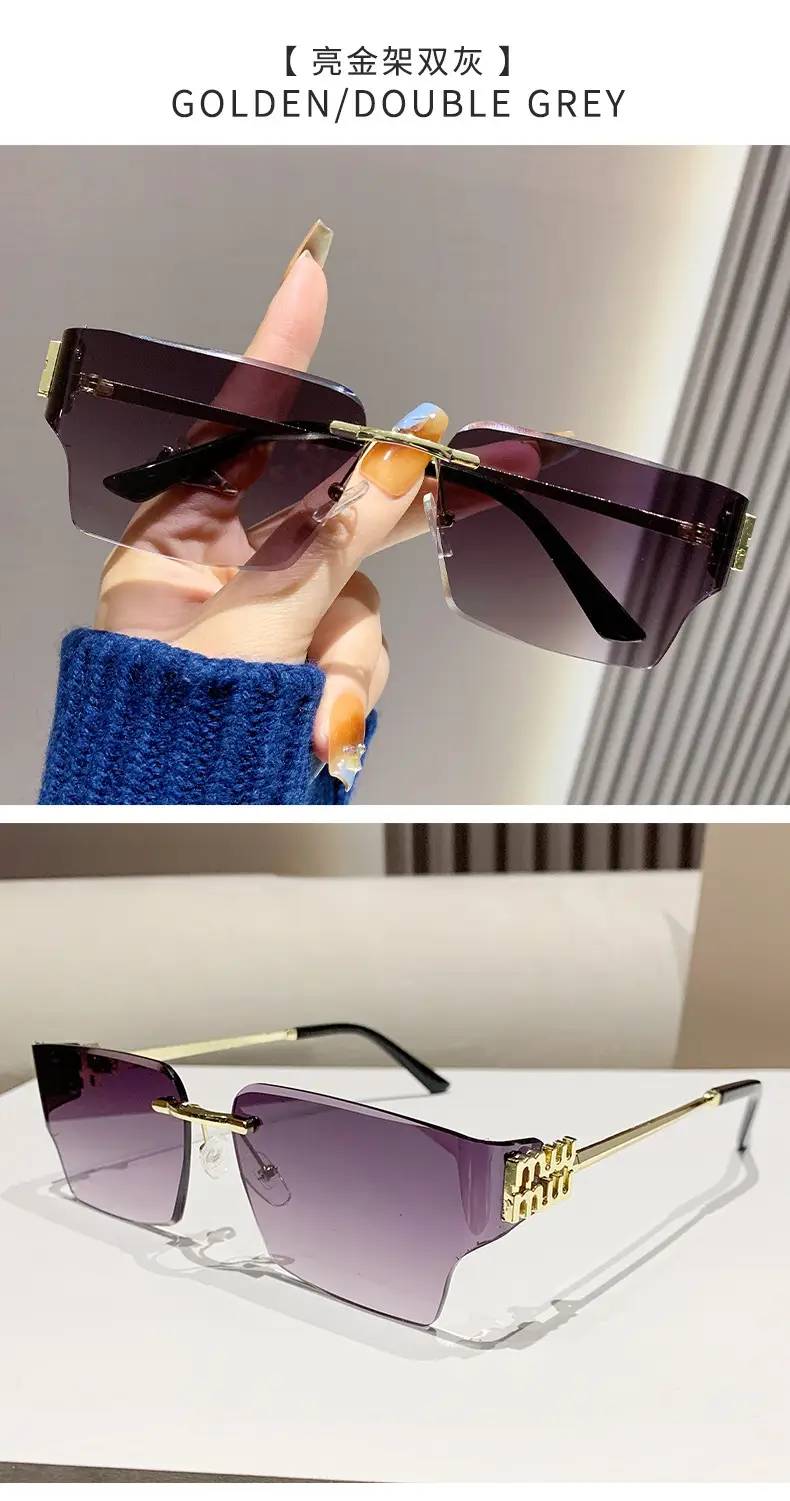 Men Curved Decorative Sunglasses with Metal Frame β feature 10
