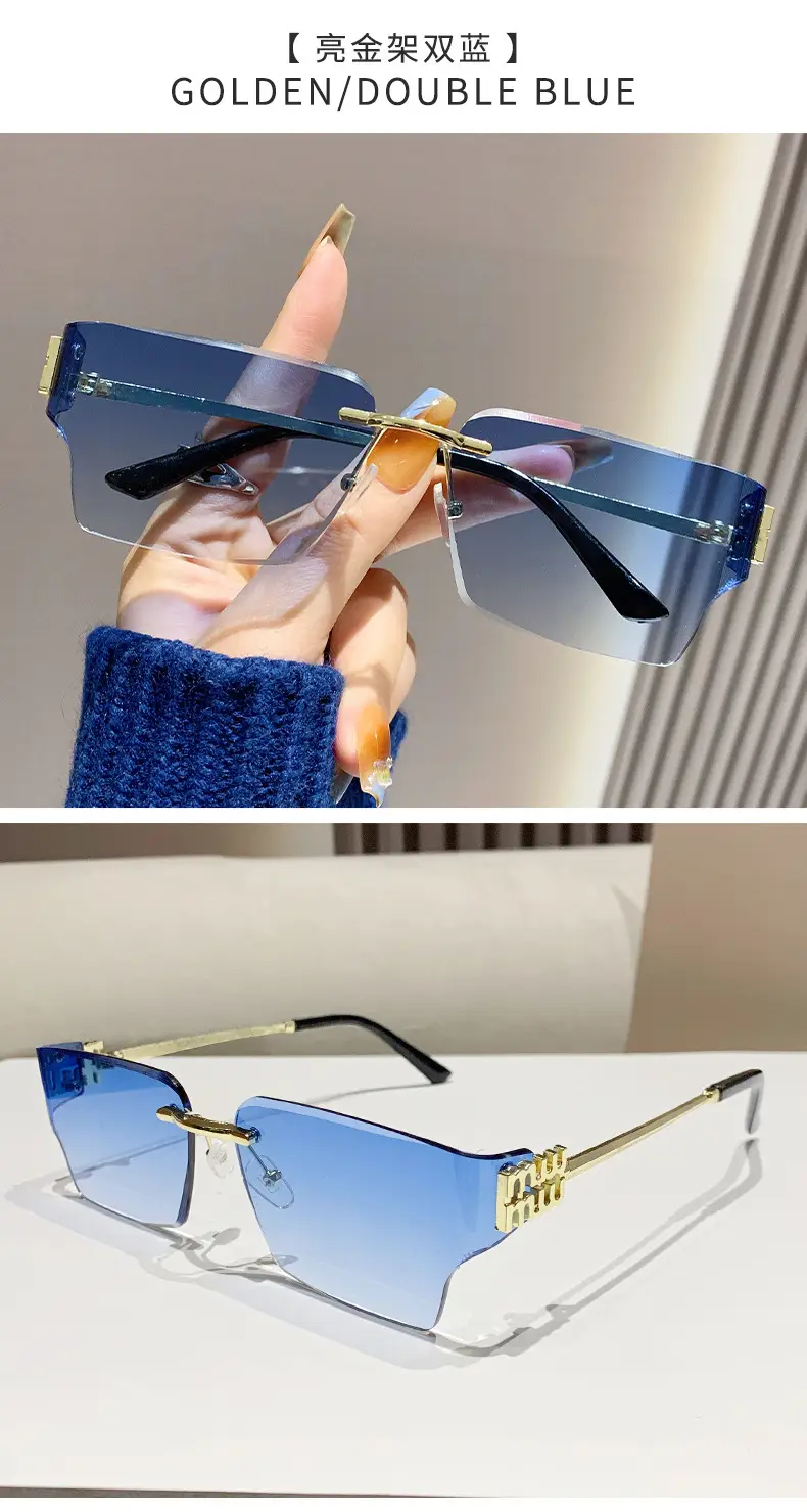 Men Curved Decorative Sunglasses with Metal Frame β feature 11