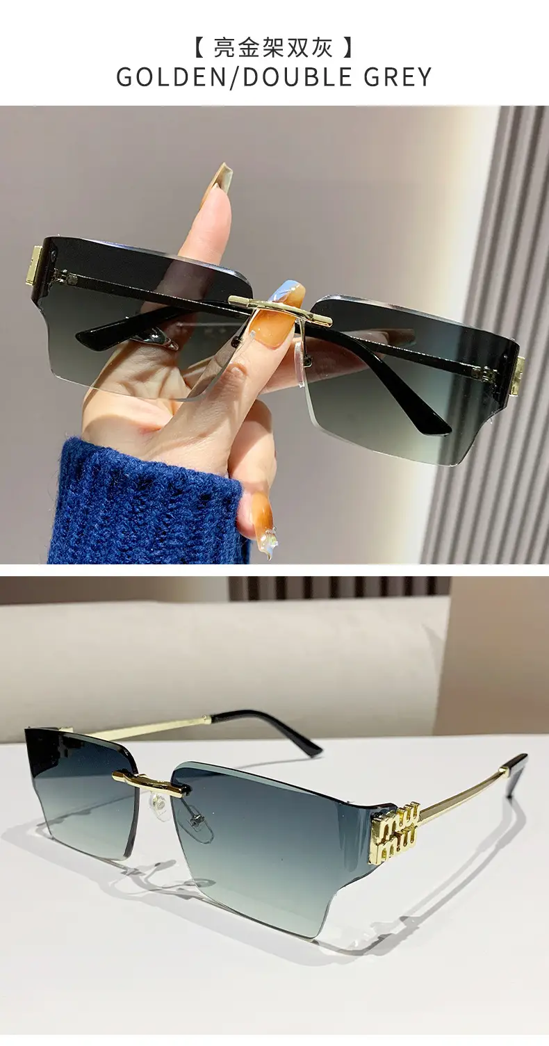 Men Curved Decorative Sunglasses with Metal Frame β feature 13