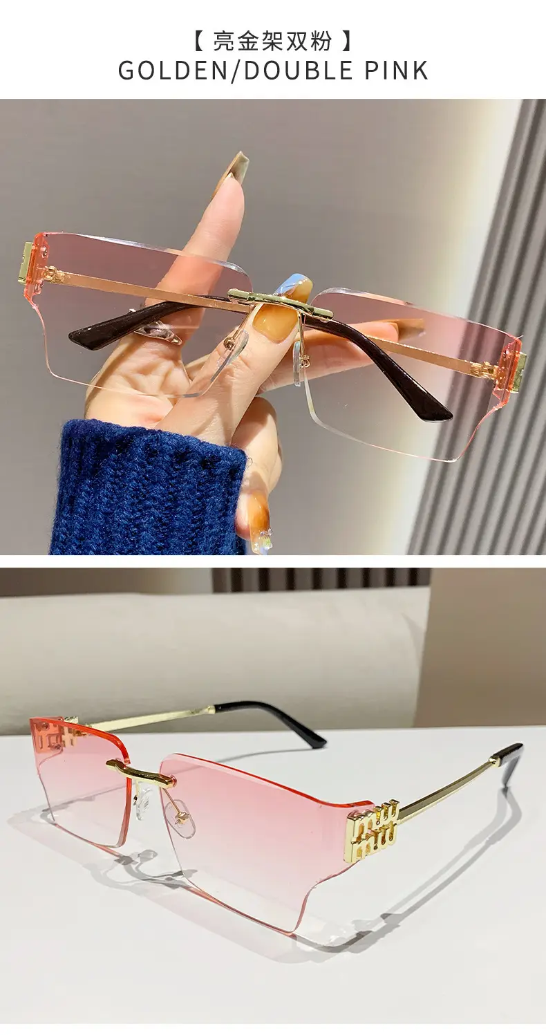 Men Curved Decorative Sunglasses with Metal Frame β feature 14