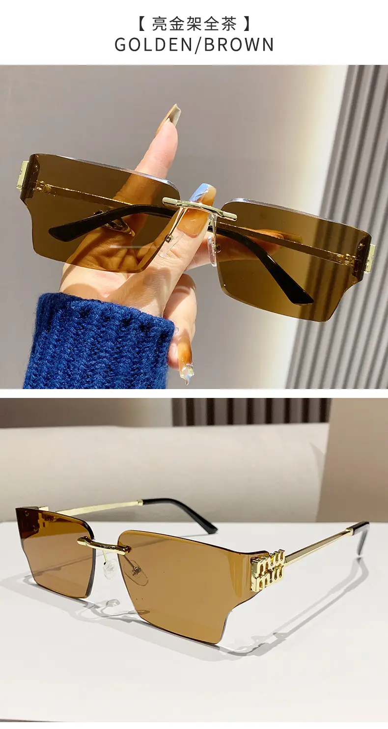 Men Curved Decorative Sunglasses with Metal Frame β feature 15