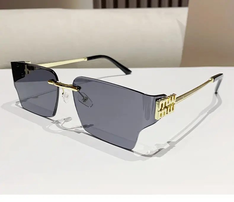 Men Curved Decorative Sunglasses with Metal Frame β feature 9