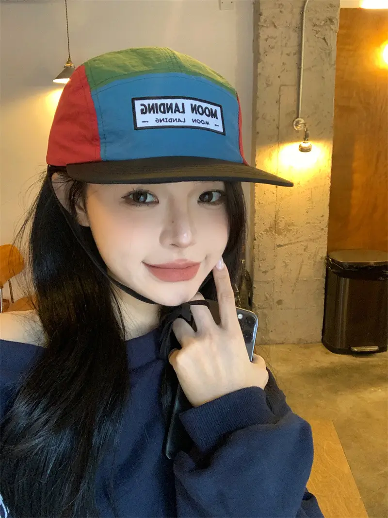 Women's American Color Matching Flat-Brim Sun Hats — feature 6