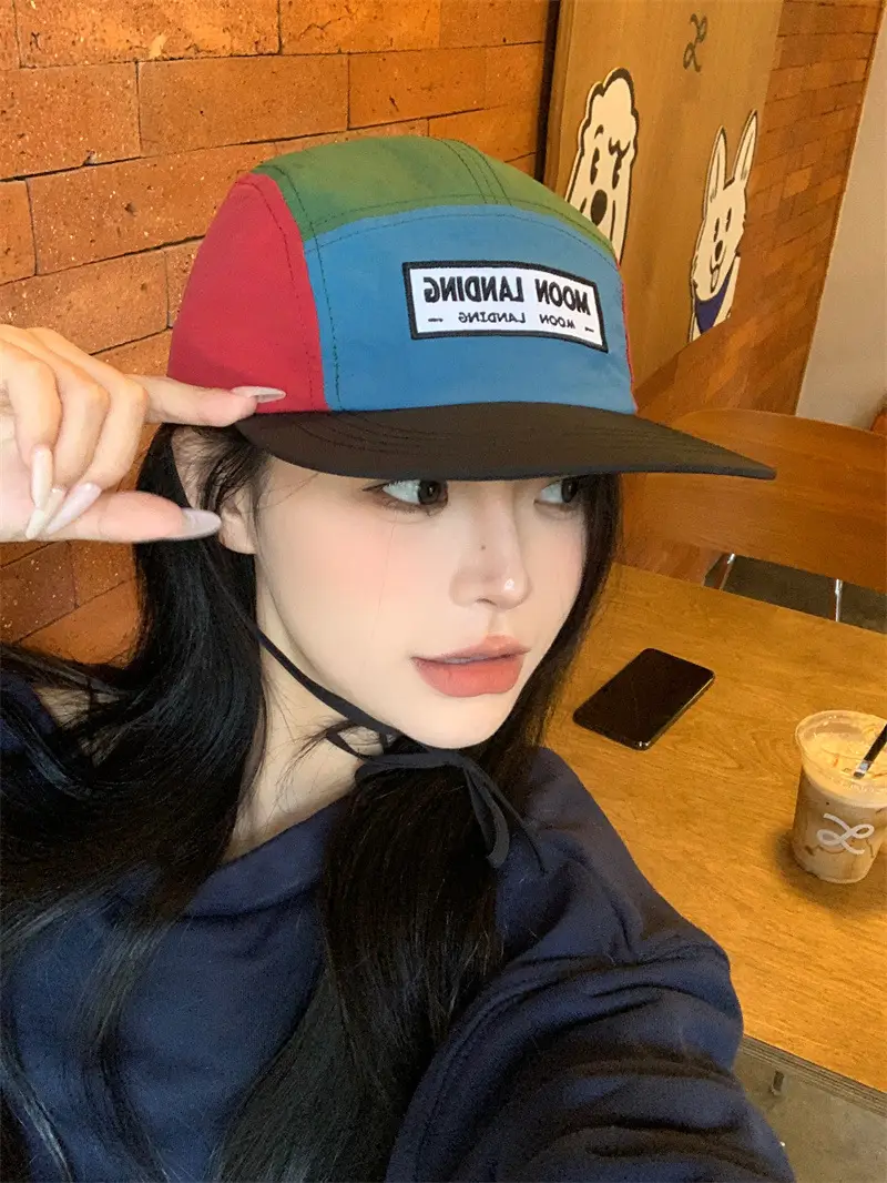 Women's American Color Matching Flat-Brim Sun Hats — feature 7