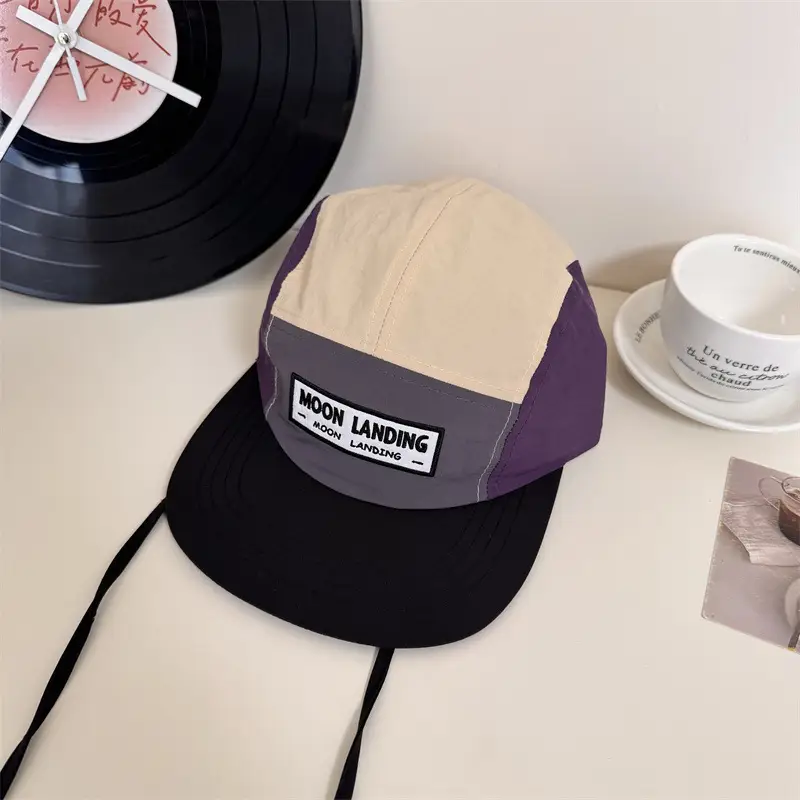 Women's American Color Matching Flat-Brim Sun Hats - Image 2