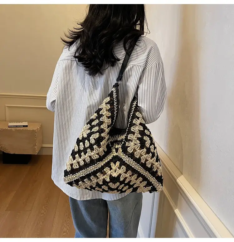Women's Large Capacity Braided Leather Shoulder Bag — feature 20