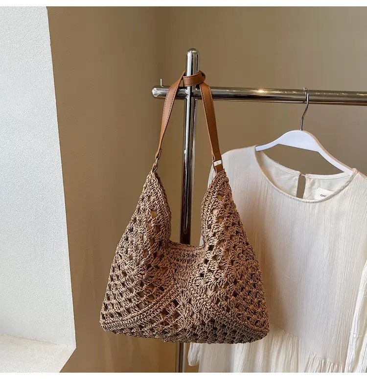 Women's Large Capacity Braided Leather Shoulder Bag — feature 23