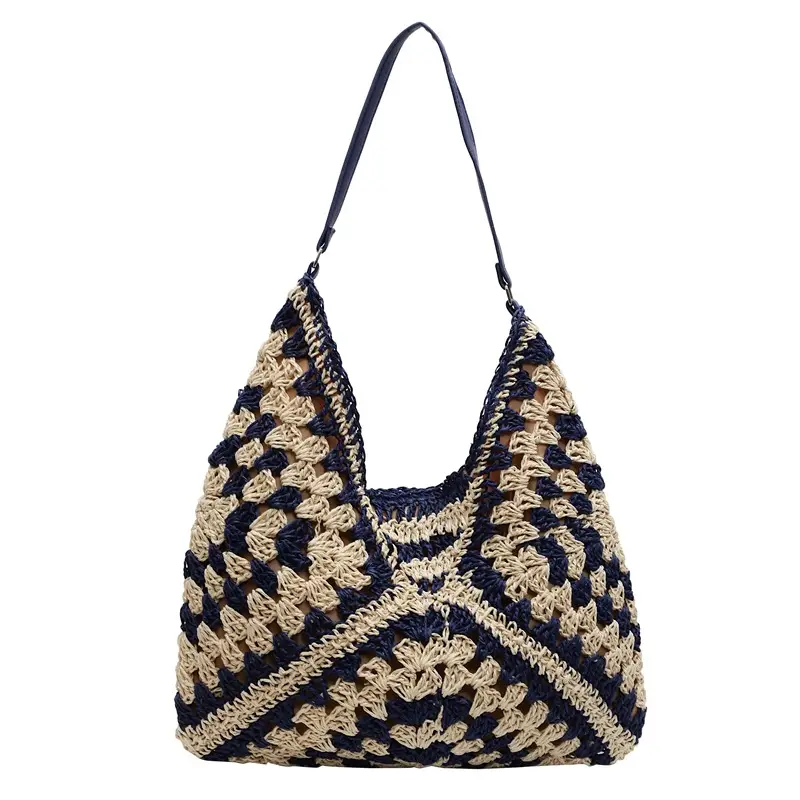 Women's Large Capacity Braided Leather Shoulder Bag - Image 2