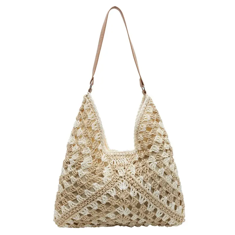 Women's Large Capacity Braided Leather Shoulder Bag - Image 4