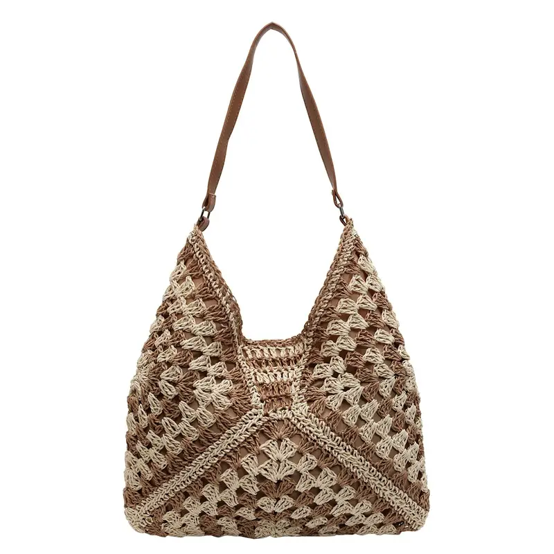 Women's Large Capacity Braided Leather Shoulder Bag - Image 6