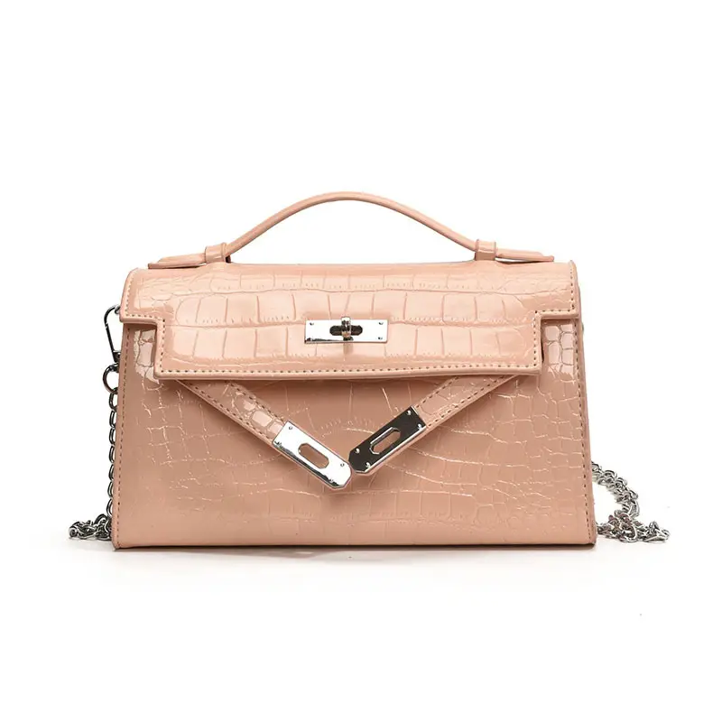 Red Croc Texture Shoulder Bag for Women 2025 - Image 5