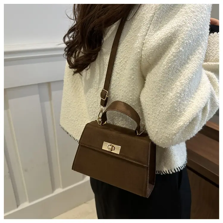 2025 Crossbody Bag Brown White Korean Style — feature 13