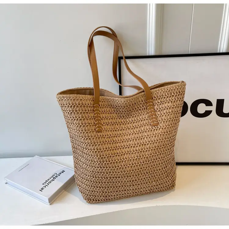 Women Straw Bag Large Capacity Casual Shoulder Bag — feature 16