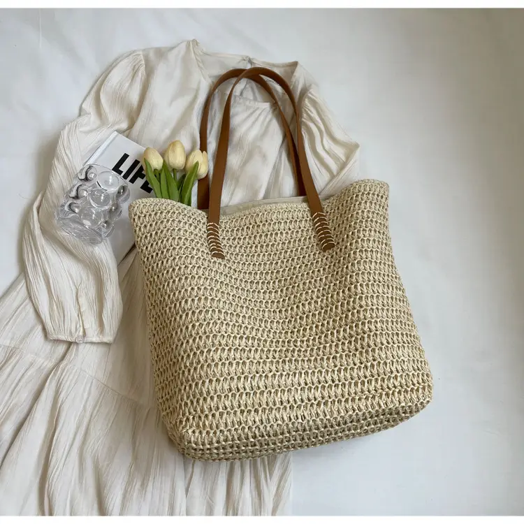 Women Straw Bag Large Capacity Casual Shoulder Bag — feature 22