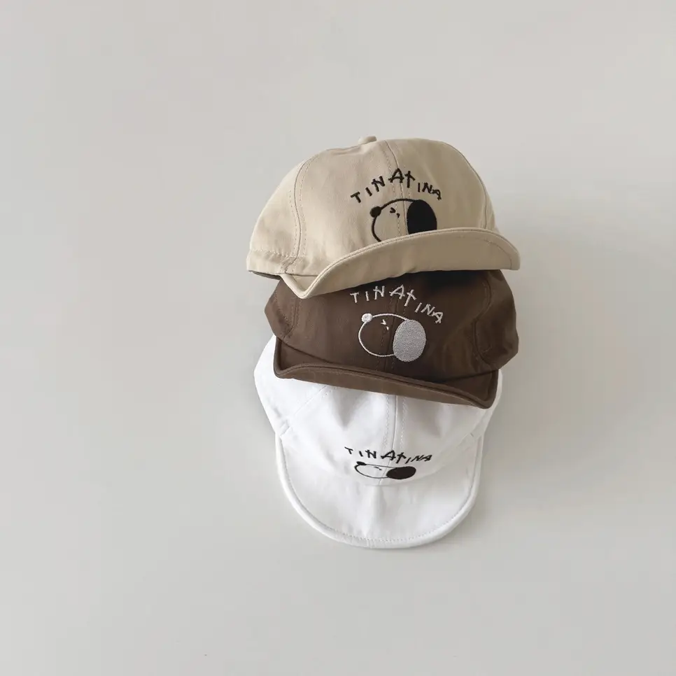 White Baby Cap with Logo for Boys Sun Hat - Image 6