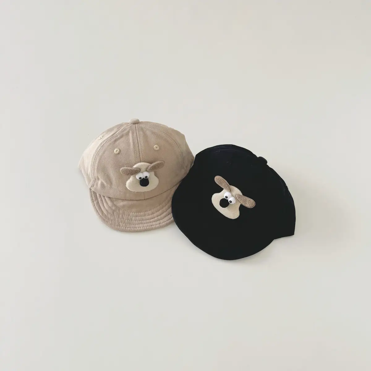 Cute Cartoon Baby Caps Brown Beige Spring Autumn — feature 9