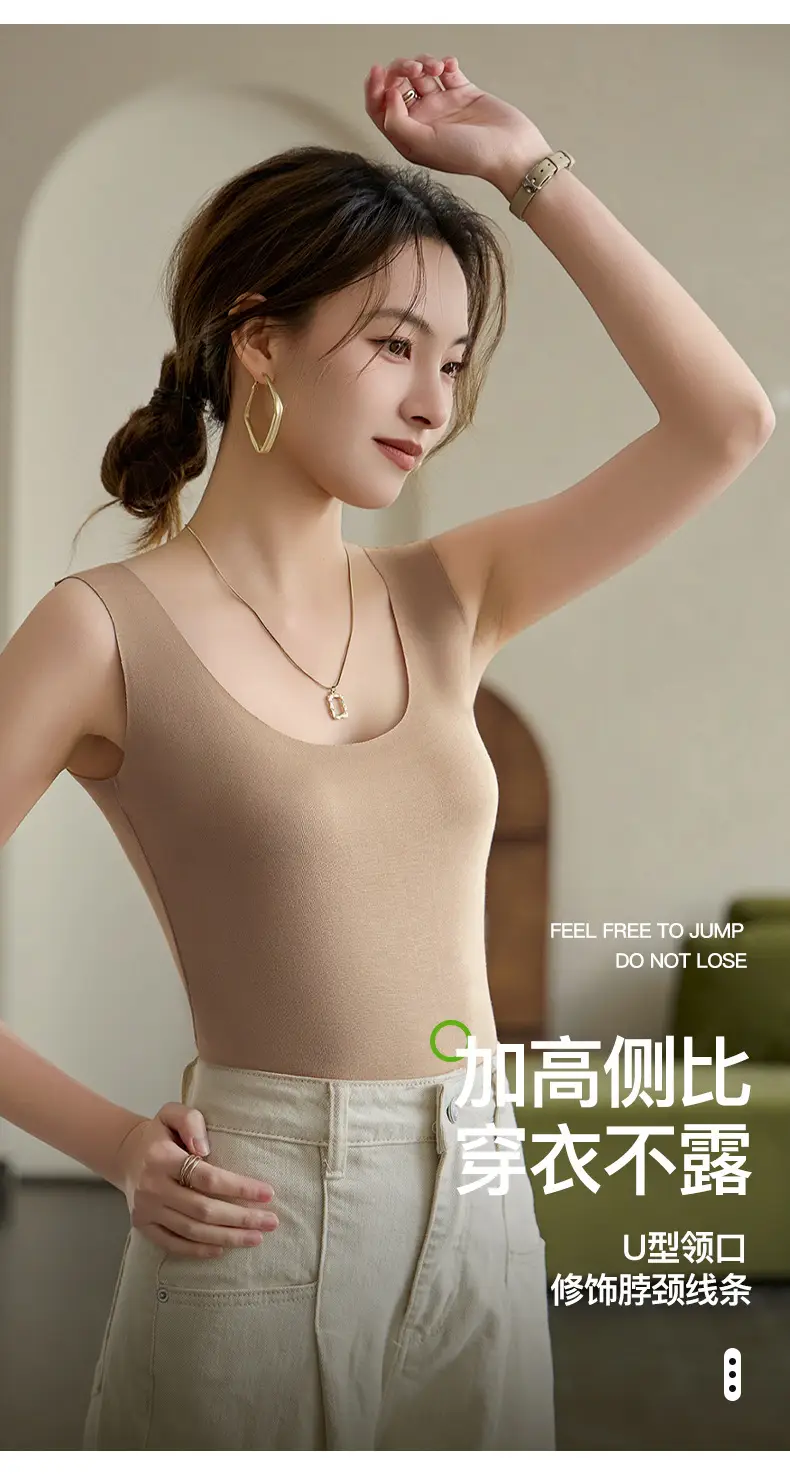 Modal Camisole for Women, Wide Strap Knit Undershirt, Plus Size, Suitable for Layering or Wearing Alone, Sleeveless Top, Thin, Exclusively for Cross-Border Sales — feature 14