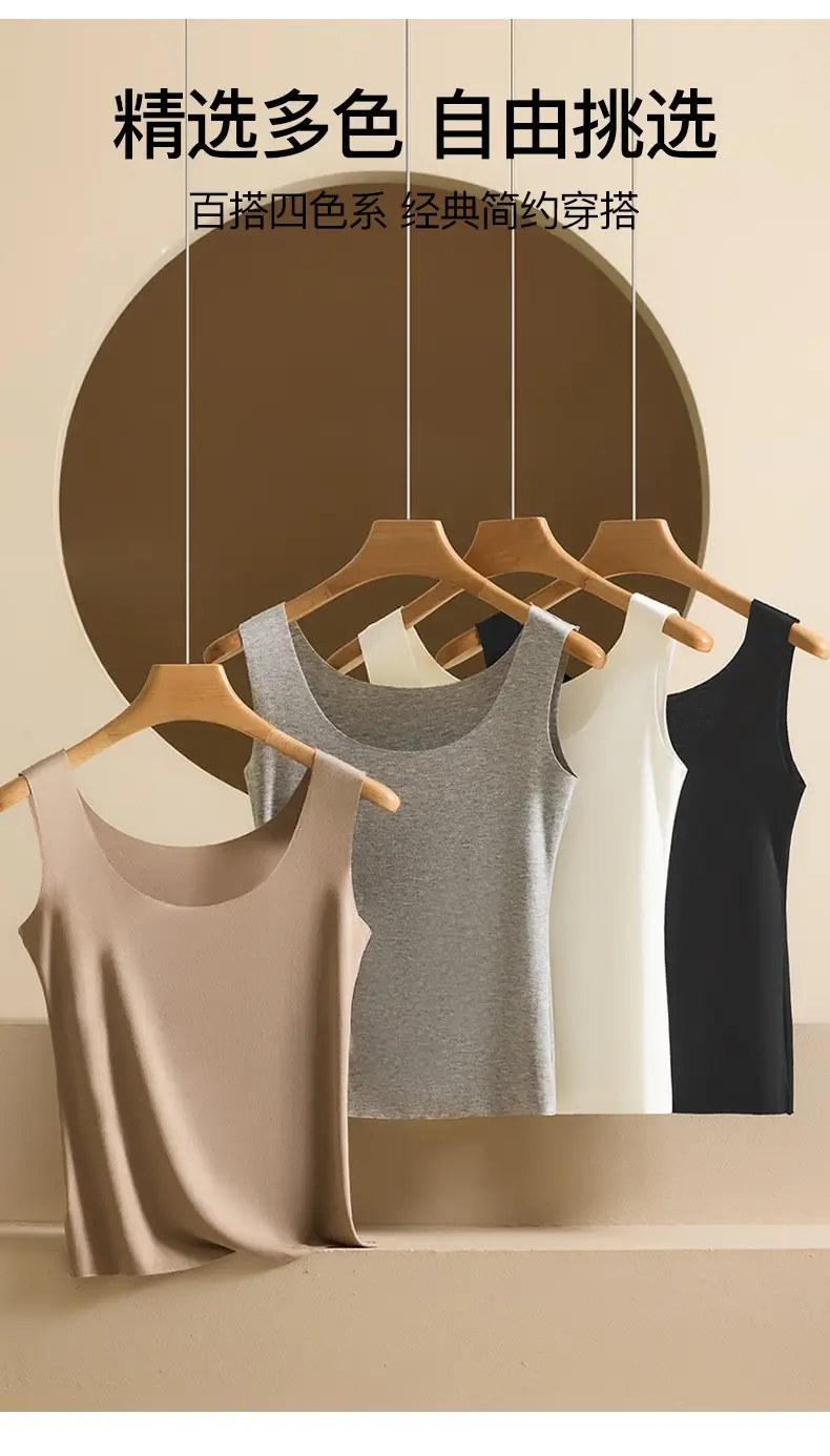 Modal Camisole for Women, Wide Strap Knit Undershirt, Plus Size, Suitable for Layering or Wearing Alone, Sleeveless Top, Thin, Exclusively for Cross-Border Sales — feature 15