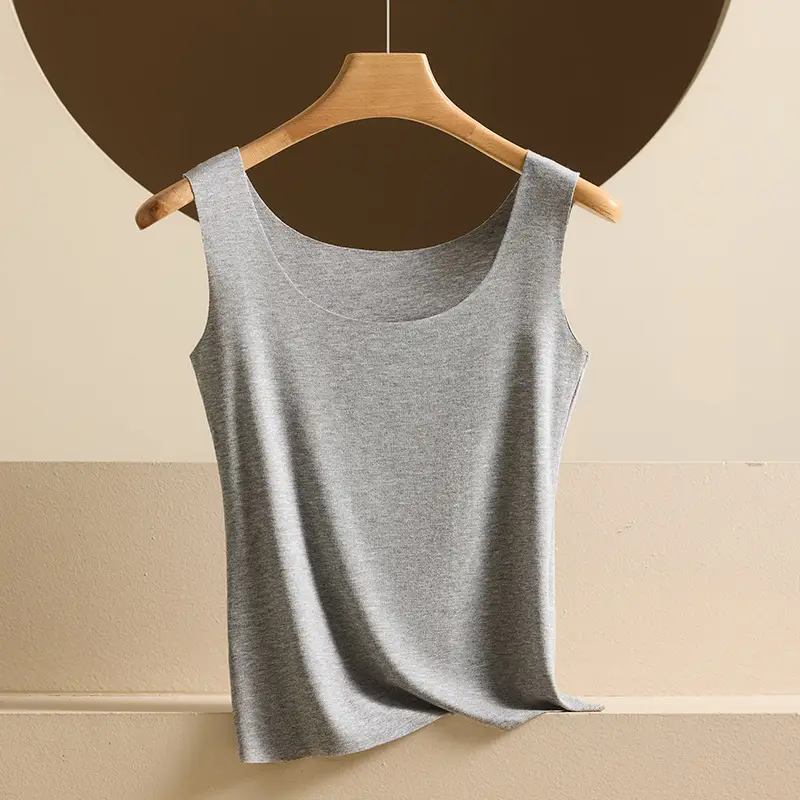Modal Camisole for Women, Wide Strap Knit Undershirt, Plus Size, Suitable for Layering or Wearing Alone, Sleeveless Top, Thin, Exclusively for Cross-Border Sales