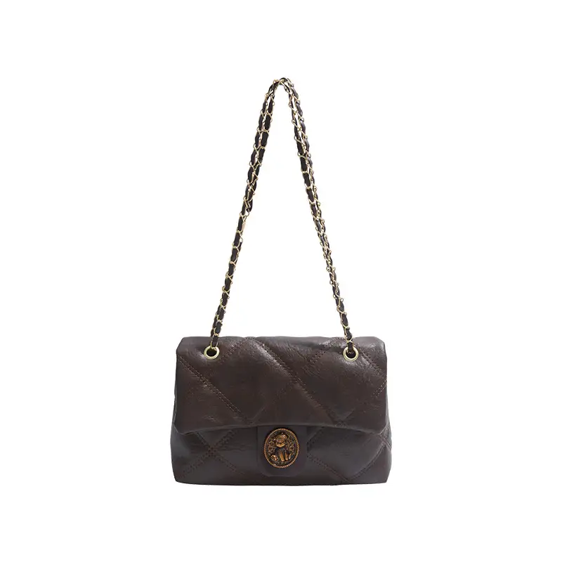 Women Rhomboid Chain Crossbody Bag Black 2025 - Image 8