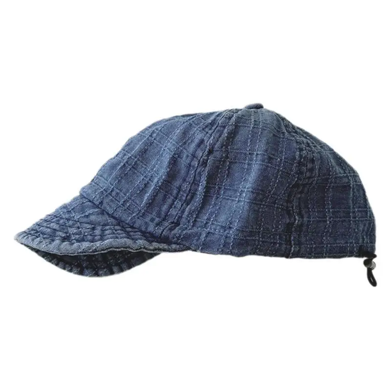 Blue Plaid Cowboy Hat for Kids Spring Autumn 2025 - Image 9