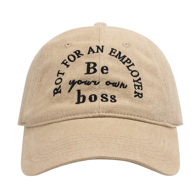 American-style Black Embroidered Cap for Women Men - Image 13