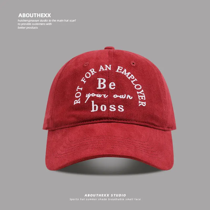 American-style Black Embroidered Cap for Women Men — feature 12