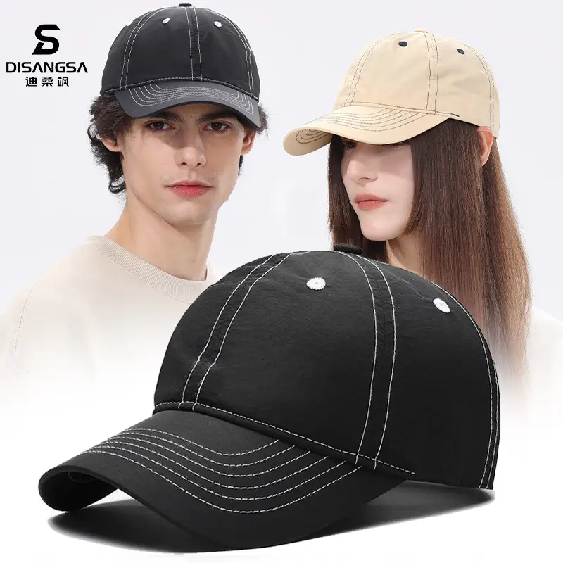 Black Baseball Cap Lightweight Waterproof Men Women - Image 7