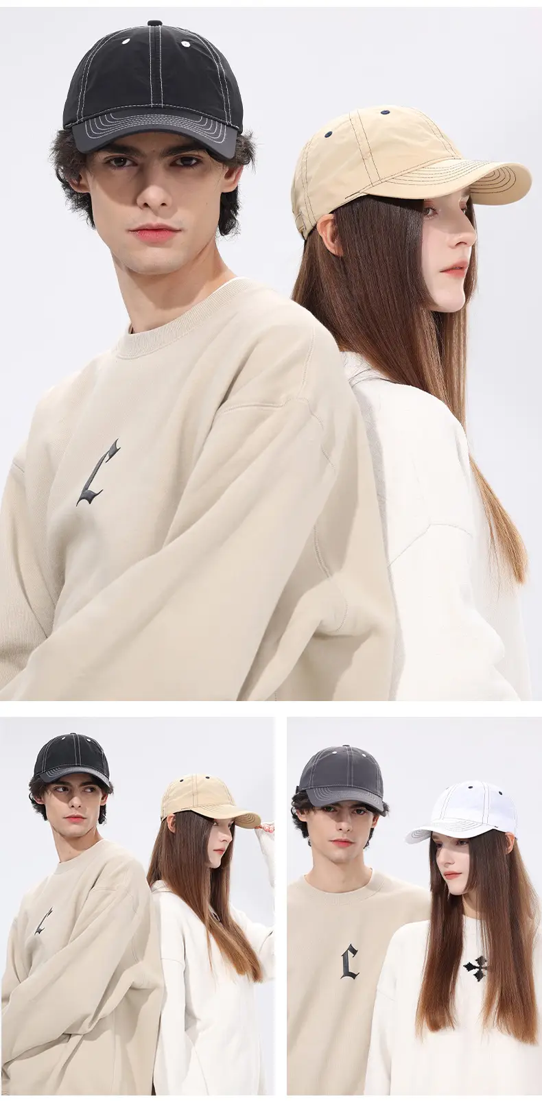 Black Baseball Cap Lightweight Waterproof Men Women — feature 9