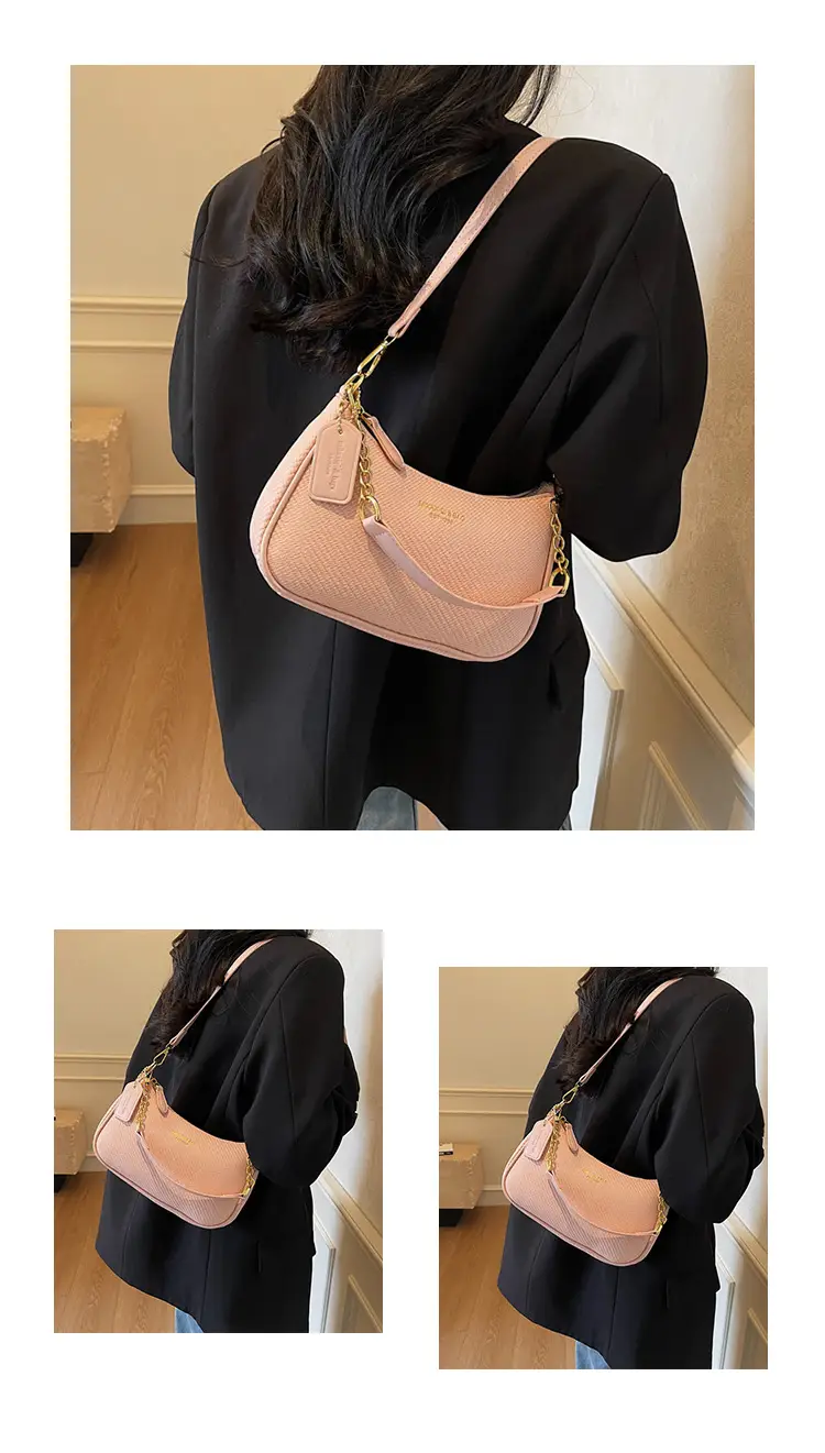 Women's 1-Shoulder Textured Brown Handbag — feature 12