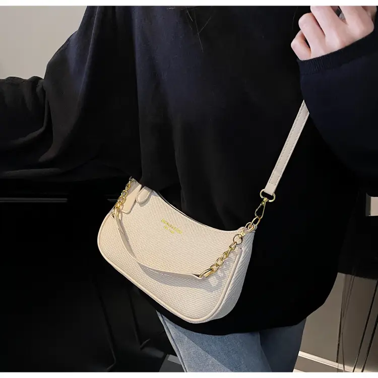 Women's 1-Shoulder Textured Brown Handbag — feature 20