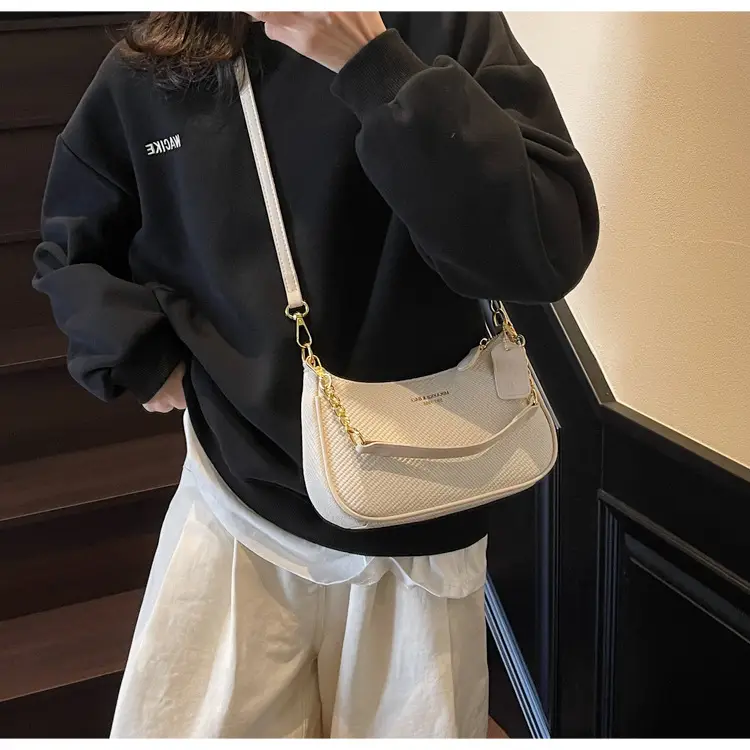 Women's 1-Shoulder Textured Brown Handbag — feature 23