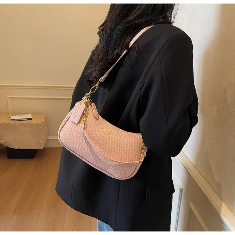 Women's 1-Shoulder Textured Brown Handbag — feature 26