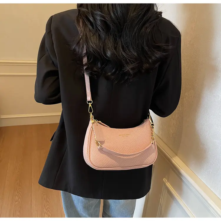 Women's 1-Shoulder Textured Brown Handbag — feature 28