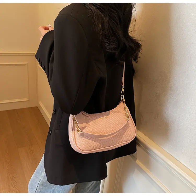 Women's 1-Shoulder Textured Brown Handbag — feature 30