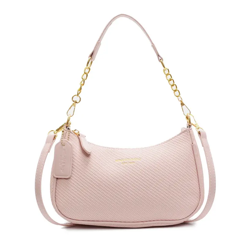 Women's 1-Shoulder Textured Brown Handbag - Image 4