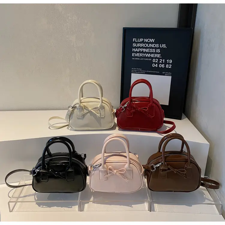 Light Cream Korean Style Bow Shoulder Crossbody Bag — feature 14