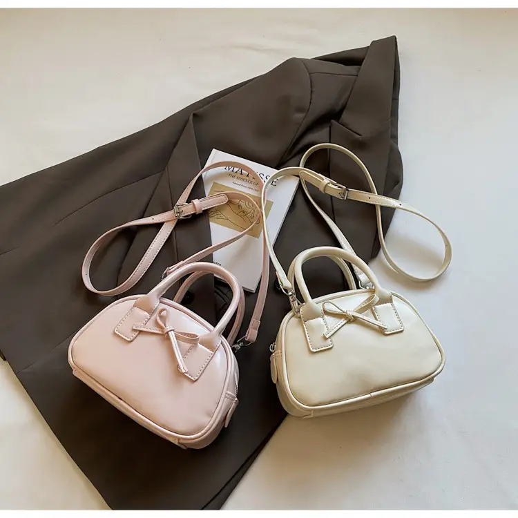 Light Cream Korean Style Bow Shoulder Crossbody Bag — feature 16