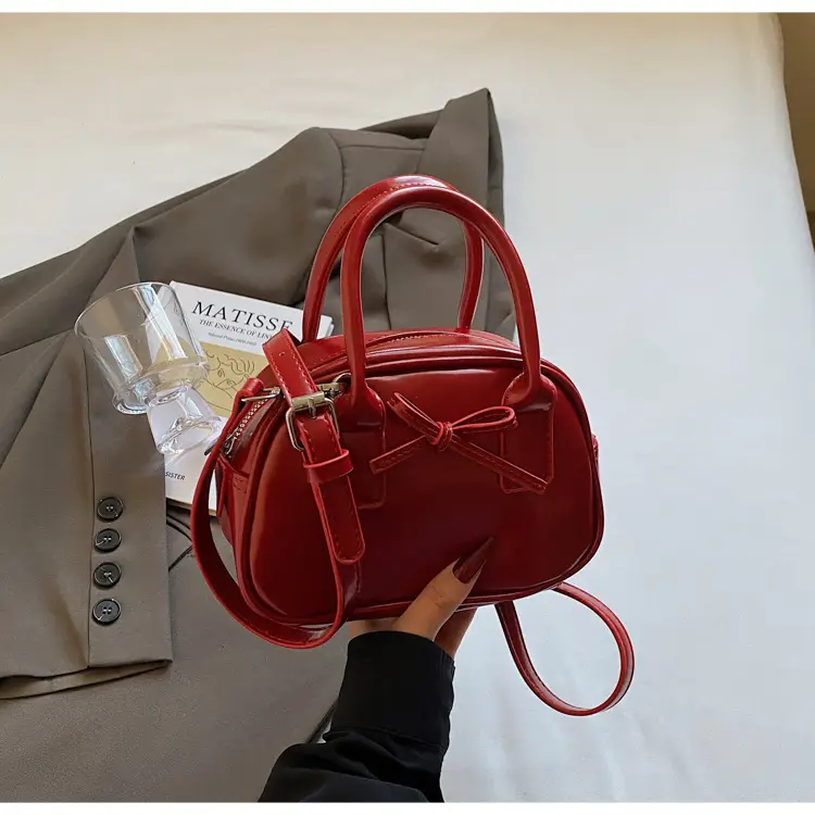 Light Cream Korean Style Bow Shoulder Crossbody Bag — feature 22