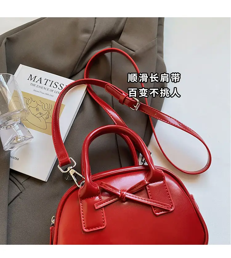 Light Cream Korean Style Bow Shoulder Crossbody Bag — feature 3