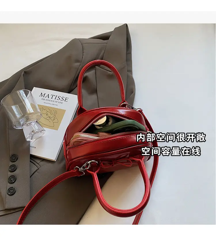 Light Cream Korean Style Bow Shoulder Crossbody Bag — feature 7